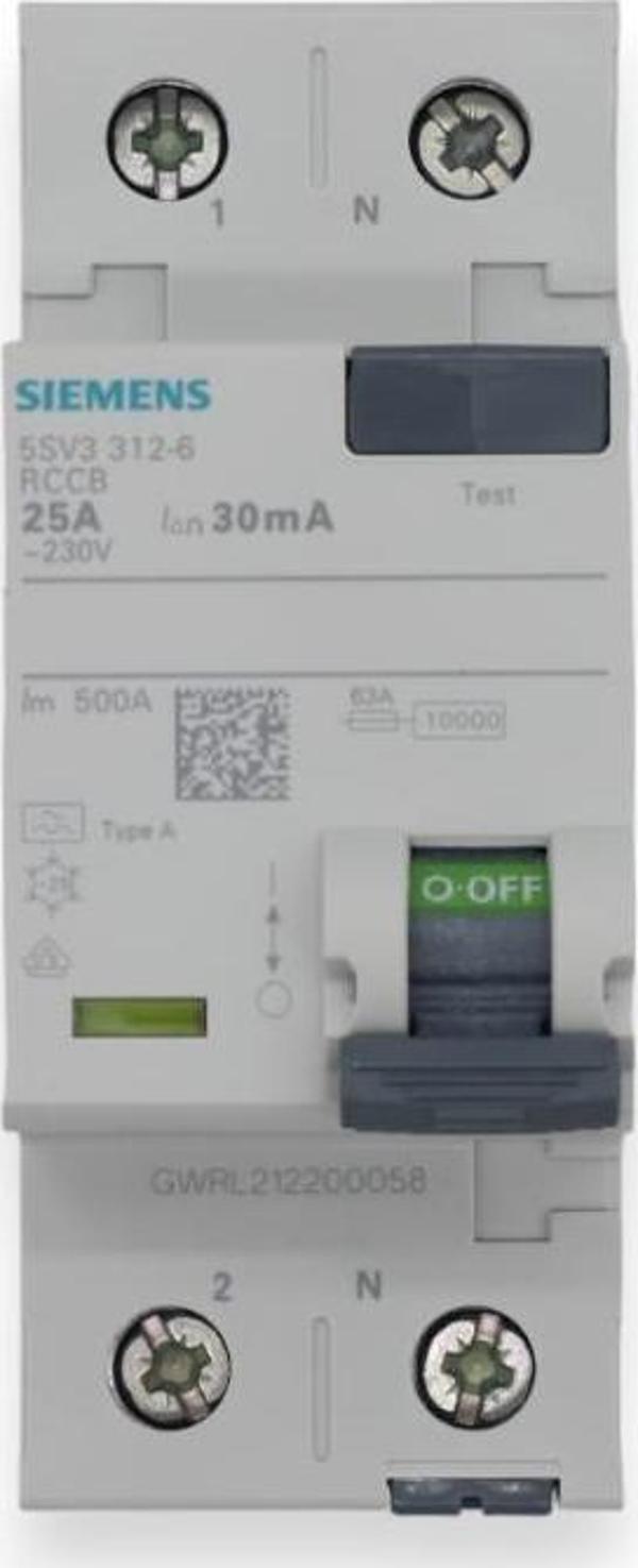 SIEMENS 5SV3312-6 25A 30mA 230V KAÇAK AKIM RÖLESİ - Image 1