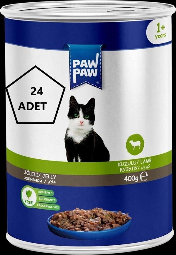 Paw Paw (Klassmama) Joleli Kuzu Etli Yetişkin Kedi Konservesi 400Gr 24'Lü - Image 1