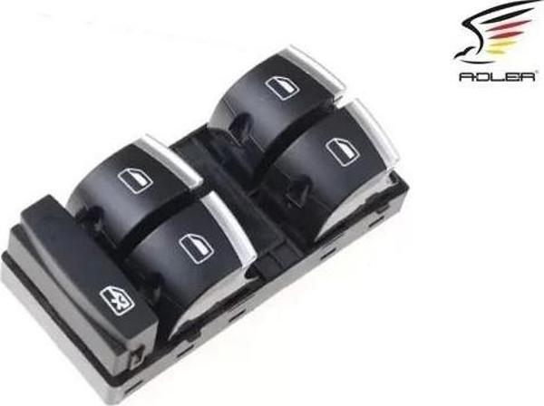 4F0959851H Cam Açma Anahtarı 4'lü Krom - Audı A3 2009-2013 - Q7 2010-2015 - Rs3 2011-2013 - Image 1