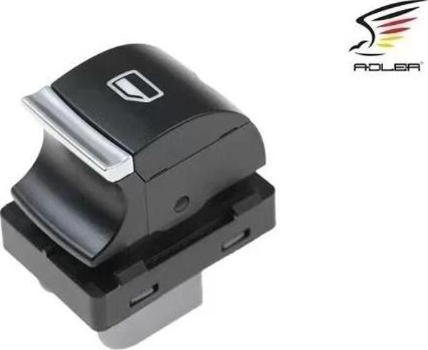 4F0959855B Cam Açma Anahtarı Tekli Krom - Audı A3 2009-2013 - Q7 2010-2015 - Rs3 2011-2013 - Image 1