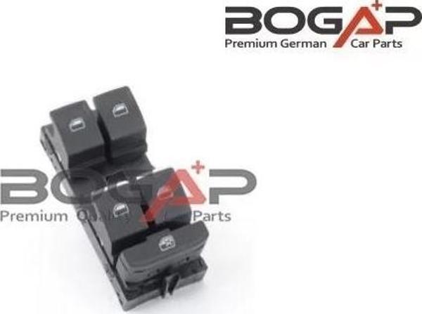 5G0959857C Cam Açma Anahtarı 4'lü Krom 8 Fiş - Golf 7-Arteon-Passat-Touran - Image 1