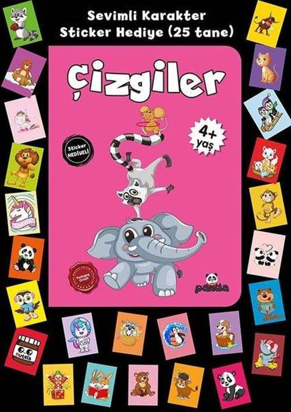 Çizgiler - Stickerlı 4+ Yaş - Panda - Image 1