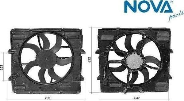 2H0121203K Fan Motoru & Çerçevesi Set - Amarok 2010-2016 - Image 1