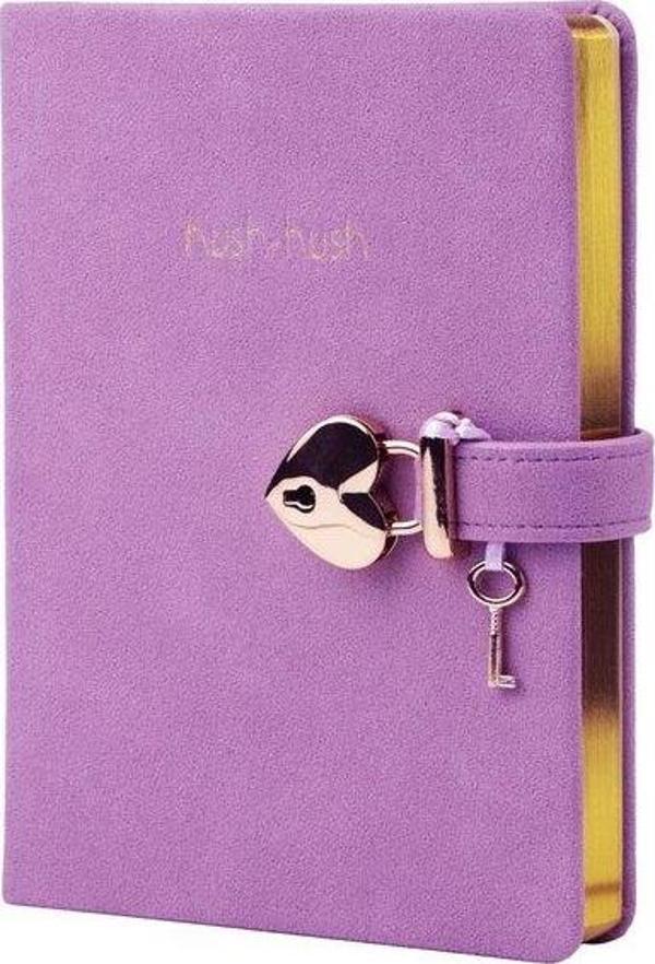 Victorias Journals Hush Hush Kilitli Defter Lila - Image 1
