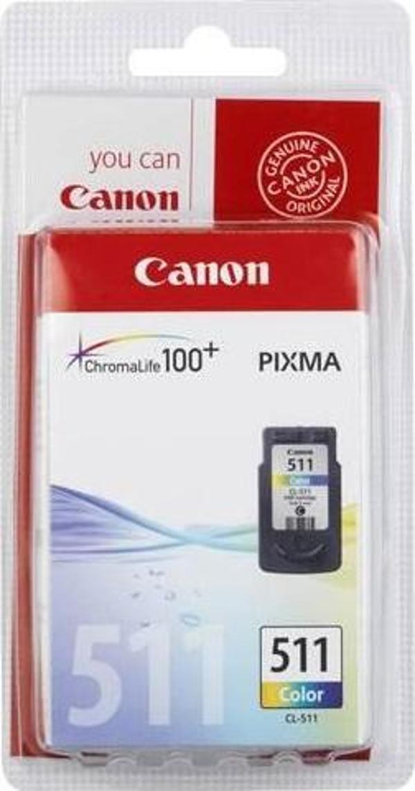 BK Canon CL 511 RENKLİ Orjinal Kartuş (Bitmeyen Kartuş sistemine uyumlu, Delinmiş ve hazır olarak) - MP - Image 1