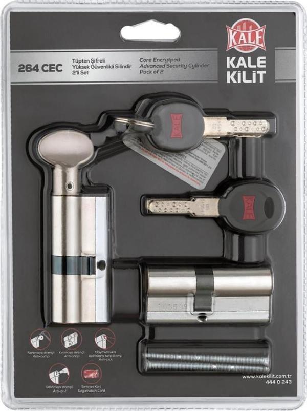 Kale 264 Cec Estra Yük.Güvenlikli Silindir 2li Set - Image 1
