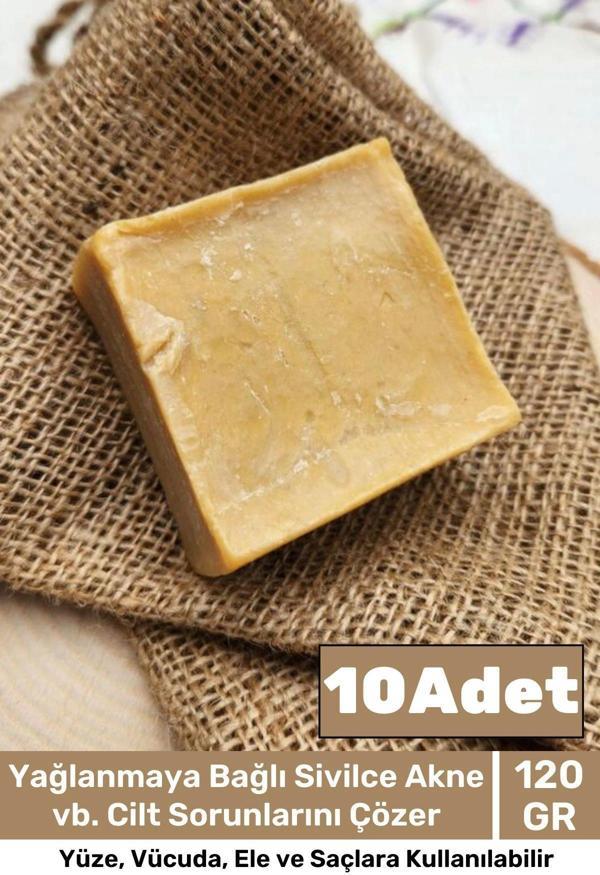 %100 Doğal Güzel Kokulu El Yüz Saç Vücut Cilt Orijinal Bitkisel Mardin Bıttım Sabunu 120G - 10 Adet - Image 1