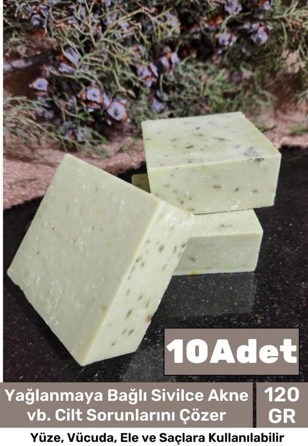 Lüks %100 Doğal Güzel Kokulu El Yüz Saç Vücut Cilt Orijinal Bitkisel Çay Ağacı Sabunu 120G - 10 Adet - Image 1