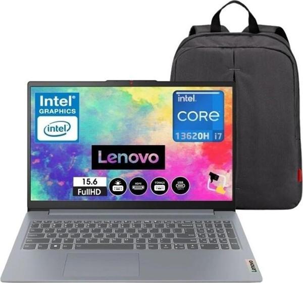 Ideapad Slim 3 Intel Core I7-13620H 16GB 512GB SSD Windows 11 Pro 15.6" Taşınabilir Bilgisayar 83EM005UTR +Çanta - Image 1