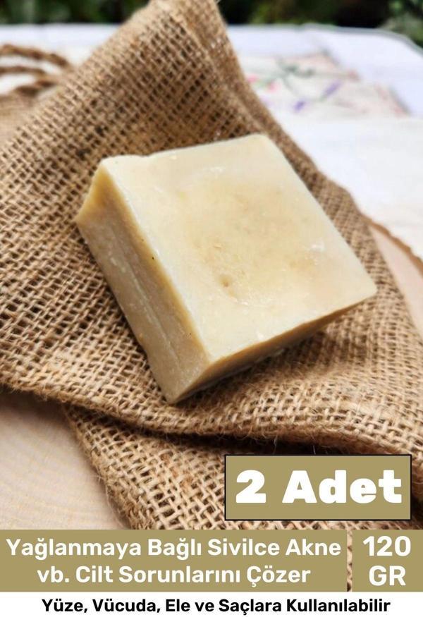 Lüks %100 Doğal Güzel Kokulu El Yüz Saç Vücut Cilt Orijinal Bitkisel Sarımsaklı Sabun 120G - 2 Adet - Image 1
