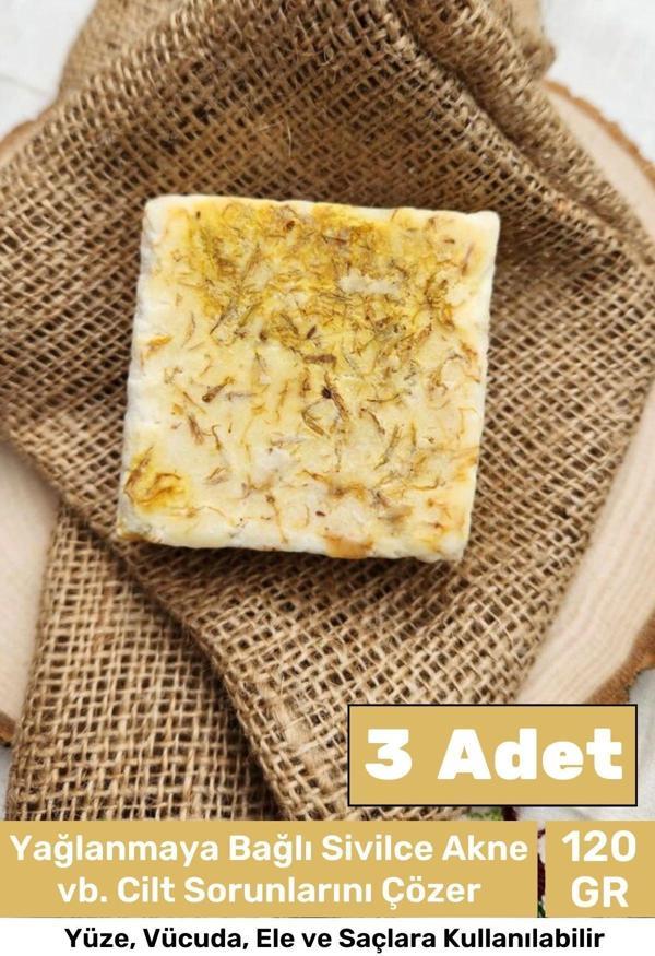 Özel %100 Doğal Güzel Kokulu El Yüz Saç Vücut Cilt Orijinal Bitkisel Safran Sabunu 120G - 3 Adet - Image 1
