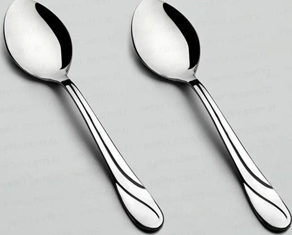 Nehir safir tatlı kaşık - 12 li paslanmaz çelik tatlı kaşığı 18/10 - Image 1