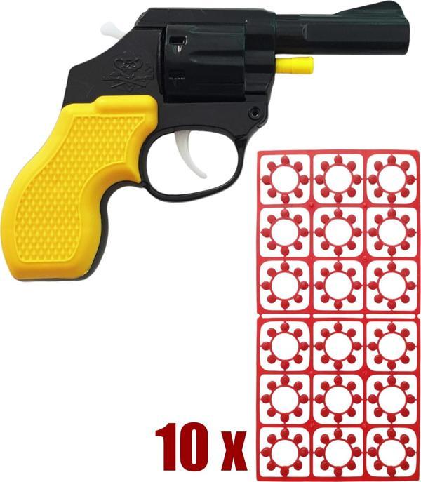 Pat Pat Mantar Tabancası 10 Paket Kapsül 1440 Adet Mantar Sarı - Image 1