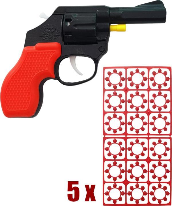 Pat Pat Mantar Tabancası 5 Paket Kapsül 720 Adet Mantar Kırmızı - Image 1