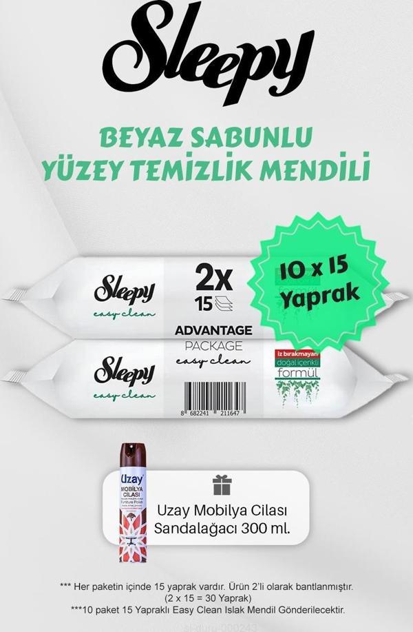 150 Adet Beyaz Sabunlu Havlu, Mobilya Cilası Hediyeli - Image 1