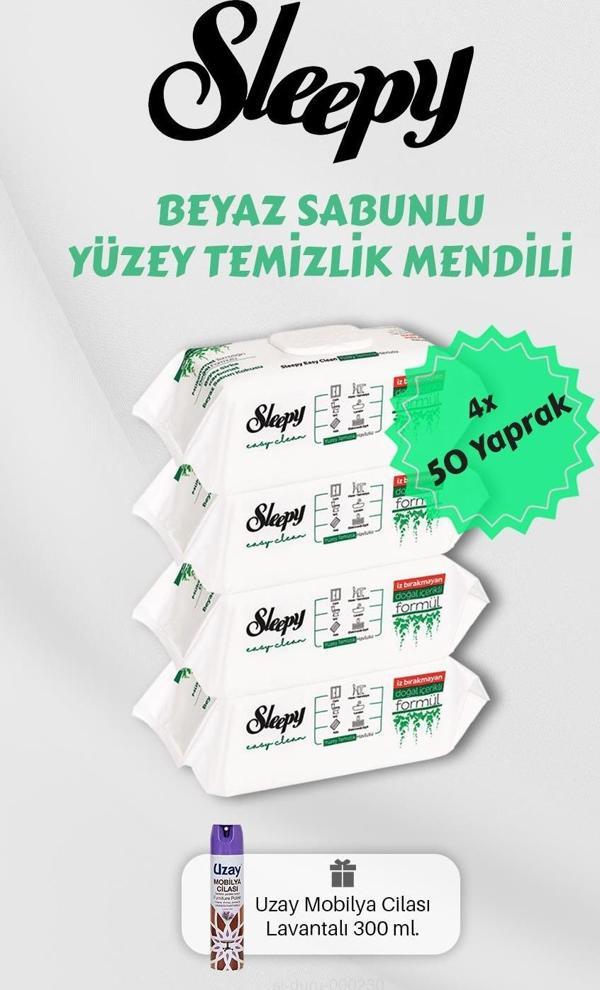 200 Adet Beyaz Sabunlu Havlu, Lavantalı Mobilya Cilası Hediyeli - Image 1