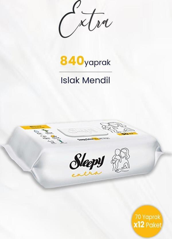 Sleepy Extra Islak Mendil 70 Adet x 12 (840 yaprak) - Image 1