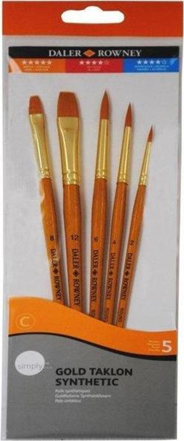 Daler Rowney Taklon 5li Kısa Fırça Seti 21620502 - Image 1