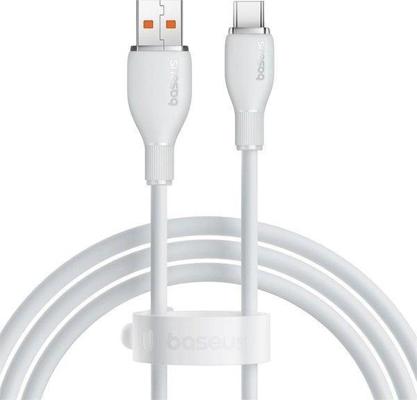 Baseus Pudding Hızlı Şarj Özellikli USB Type-C 100W Kablo 1.2m. Beyaz - Image 1
