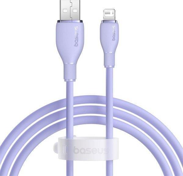 Baseus Pudding Hızlı Şarj Özellikli USB to Lightning 2.4 A. Kablo 1.2m Mor - Image 1