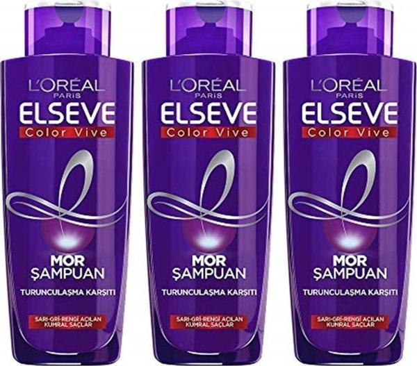 Elseve 3'lü Turunculaşma Karşıtı Mor Şampuan 200 Ml Seti - Image 1