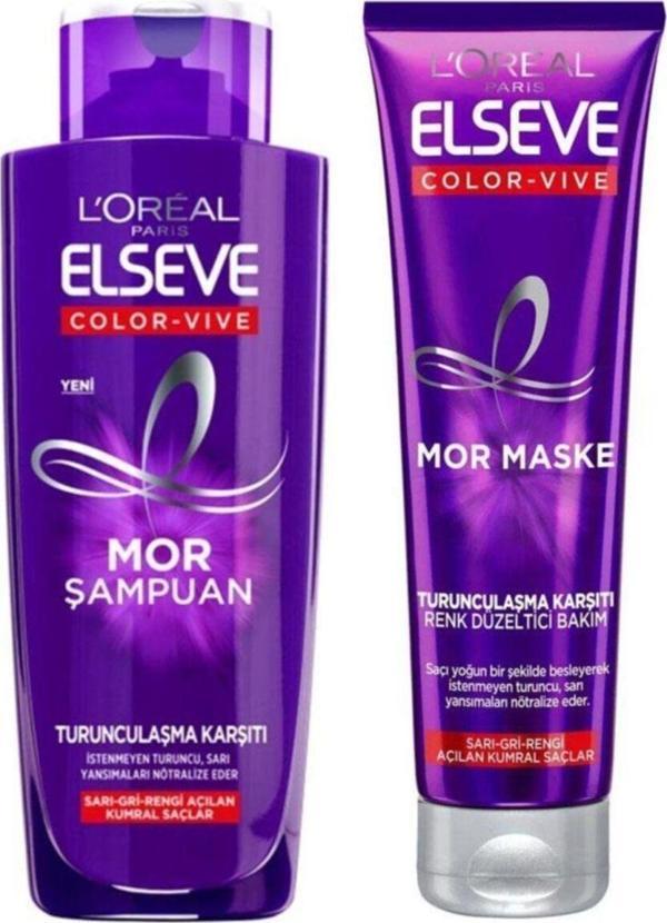 Elseve Turunculaşma Karşıtı Mor Şampuan & Maske Seti - Image 1