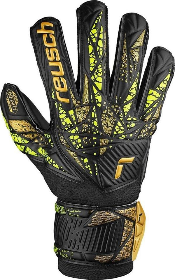 Reusch 5470710 Attrakr Infinity Finger Support Kaleci Eldivenleri Siyah-Sarı - Image 1