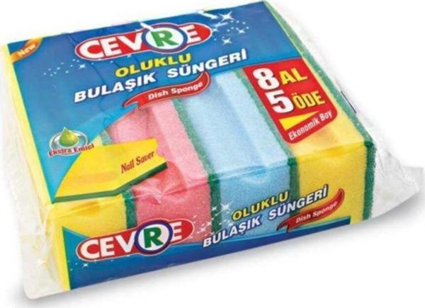 Çevre Sünger 8li Oluklu - Image 1