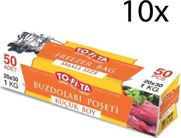 Tofita Küçük Boy Buzdolabı Poşeti 50li 10 Adet - Image 1