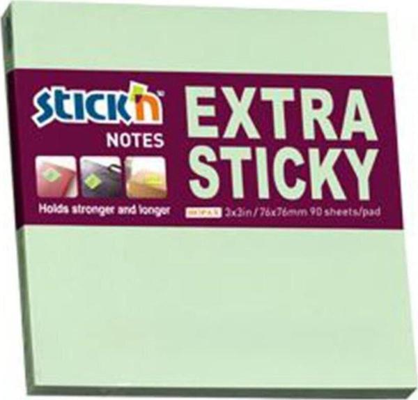 Hopax Stıckn Yapışkanlı Not Kağıdı Extra 90 Yaprak 76x76 Mm Pastel Yeşil - Image 1
