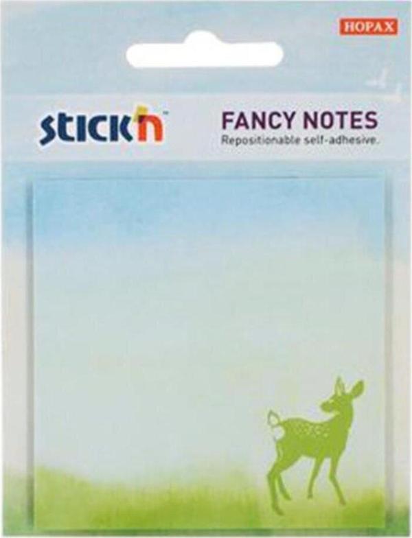 Hopax Stickn Yapışkanlı Not Kağıdı Fancy 1.seri 30 Yaprak 76x76 Mm - Image 1
