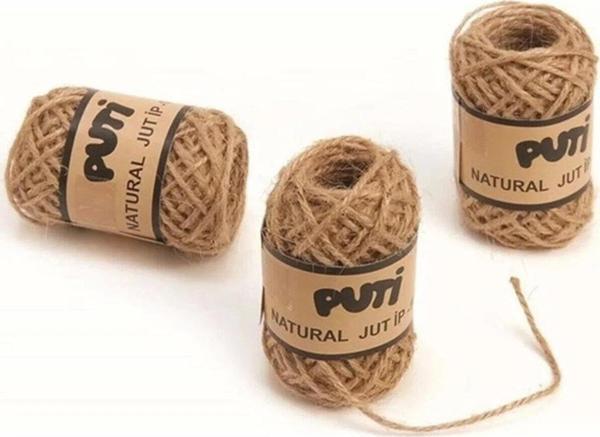 Puti Jut İp 10 Metre Natural İp (24 Lü Paket) - Image 1