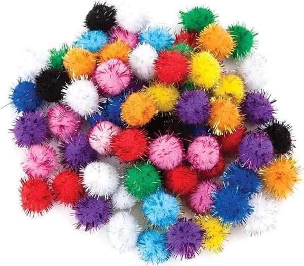 Puti Pom Pom 20 Mm Metalik - Image 1