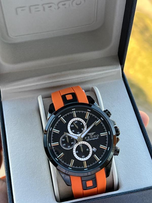 Ferro İç Fonksiyonları Aktif Silikon Kordon 30 Mt Suya Dayanıklı Erkek Kol Saat EFM1363-ZL - Image 1