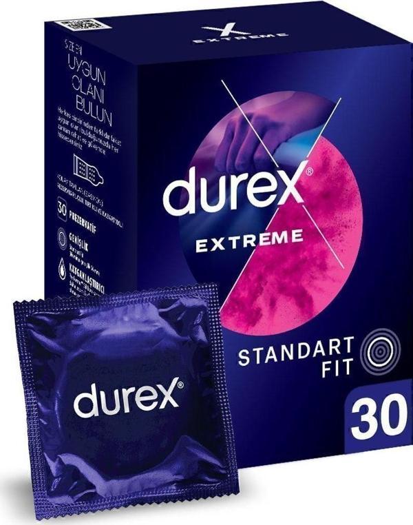 Durex Extreme Geciktiricili ve Tırtıklı Prezervatif 30'lu - Image 1