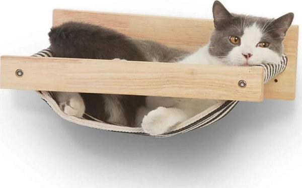 Aysem Wood Kedi Yuvası Kedi Yatağı Kedi Duvar Yatağı Kedi Hamağı - Image 1