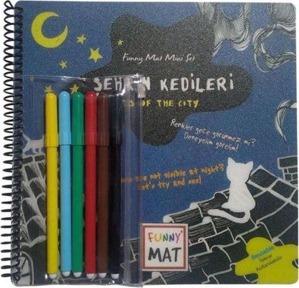 Akademi Çocuk Funny Mat Şehrin Kedileri Kalemli Mini Set  - Image 1
