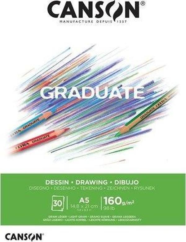 Canson Graduate  Drawıng Defteri Whıte 30 Sayfa A5 160 G 400110364 - Image 1