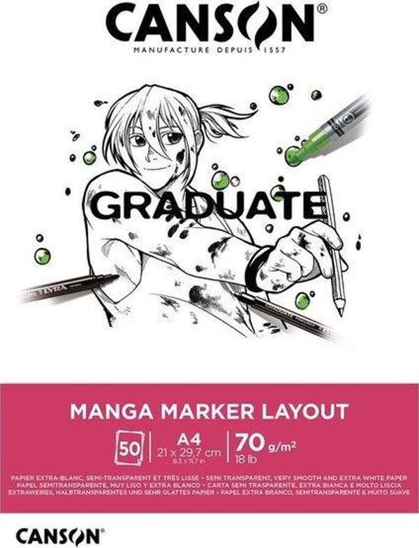 Canson Graduate Marker Defter 50 Sayfa A4 70G 31250P024 - Image 1