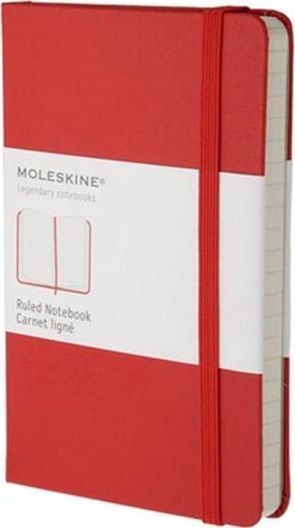 Moleskine Klasik Cep Boy Sert Kapak Çizgili Defter Kırmızı - Image 1