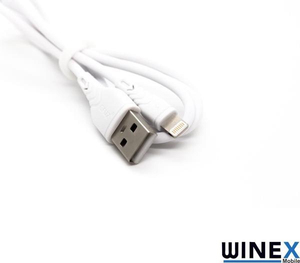 Winex Mobile CA60 USBA to Lightning Hızlı Data ve Şarj Kablosu 3A Beyaz - Image 1