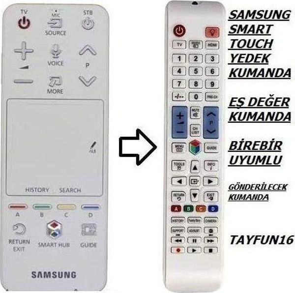 SAMSUNG AKILLI KUMANDA AA59-00775A BEYAZ AA59-00774A - YEDEK KUMANDASI - Image 1