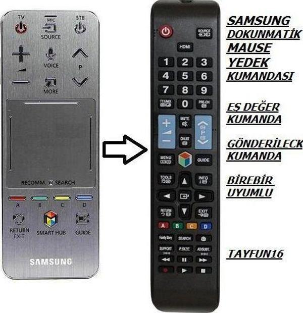 SAMSUNG DOKUNMATİK AKILLI SMART AA59-00759A-YEDEK KUMANDASI - Image 1