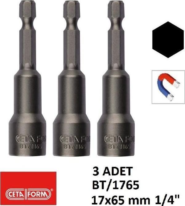 Ceta Form Bt/1765 Manyetik Lokma Uç 17-65 Mm ( 3 Adet) - Image 1
