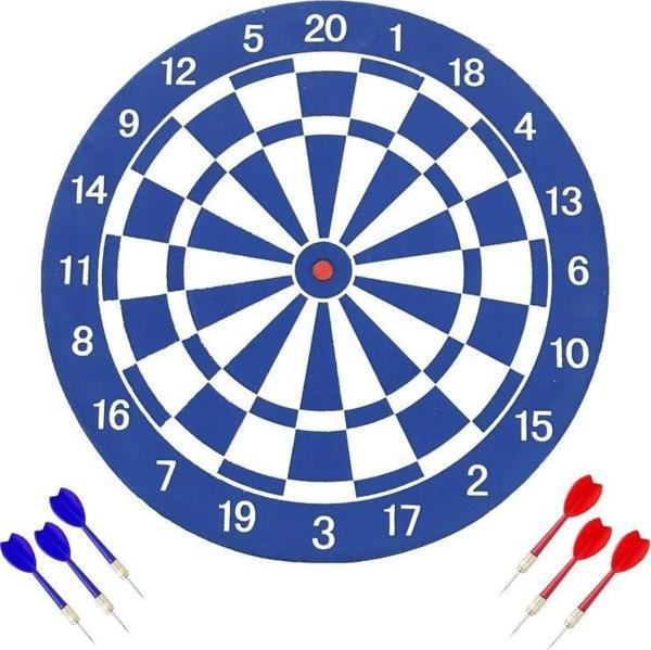 Seftil 14'' (36cm) Çift Taraflı Dart Seti + 6 Ok - Image 1