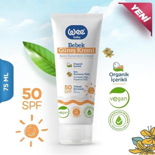 Wee Baby Organik İçerikli Bebek Güneş Kremi 75 Ml - Image 1