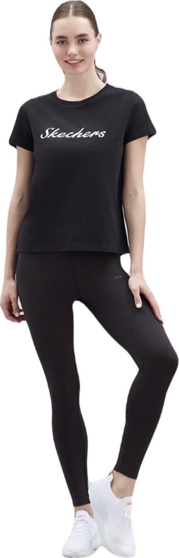 Skechers S221180-001 W Graphic Tee Shiny Logo Kadın T-Shirt - Image 1