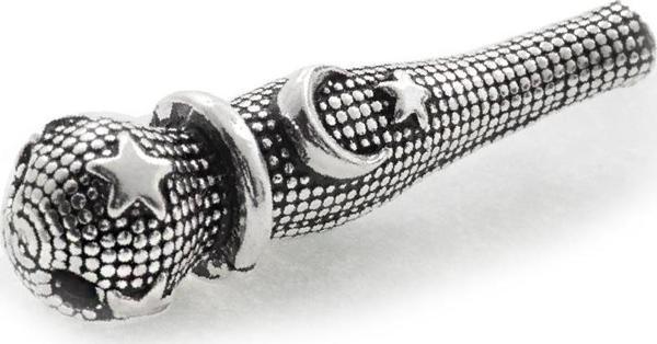 Ayyıldız Motifli Uzun Model 925 Ayar Gümüş İmame - Image 1