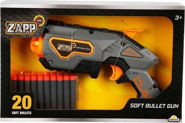 4576 Zapp Toys 20 Mermili Sünger Dart Atan Silah 28 cm - Image 1