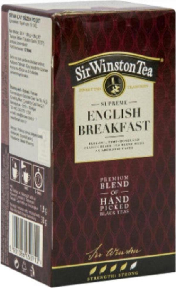 Sır Sir Winston Tea Supreme English Breakfast Demlik Poşet Çay 20'Li 36 Gr - Image 1
